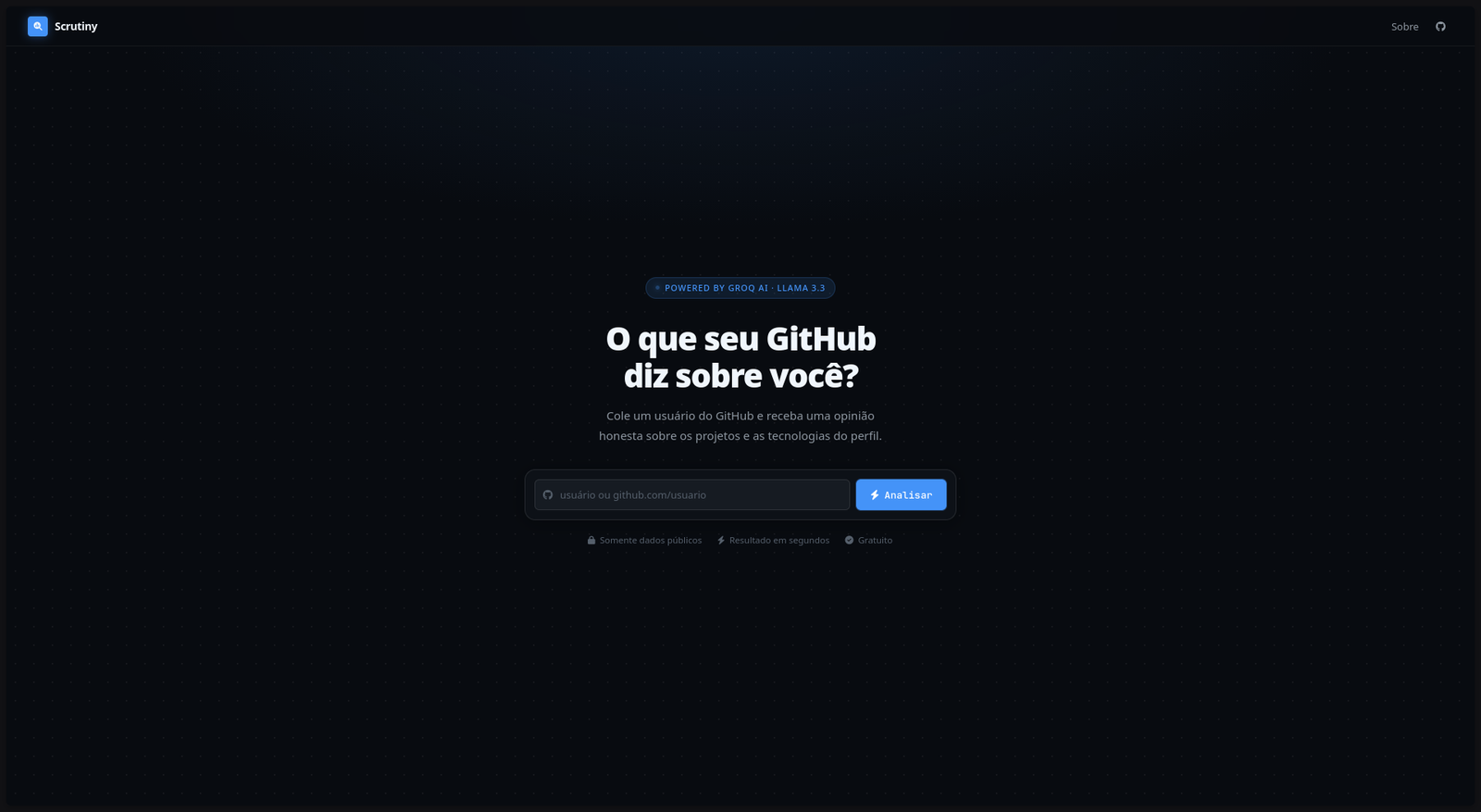 Scrutiny — GitHub profile analyzer